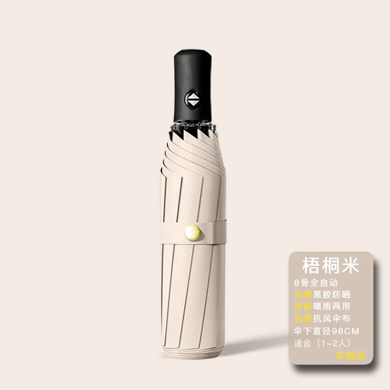

Automatic buckle umbrella folding