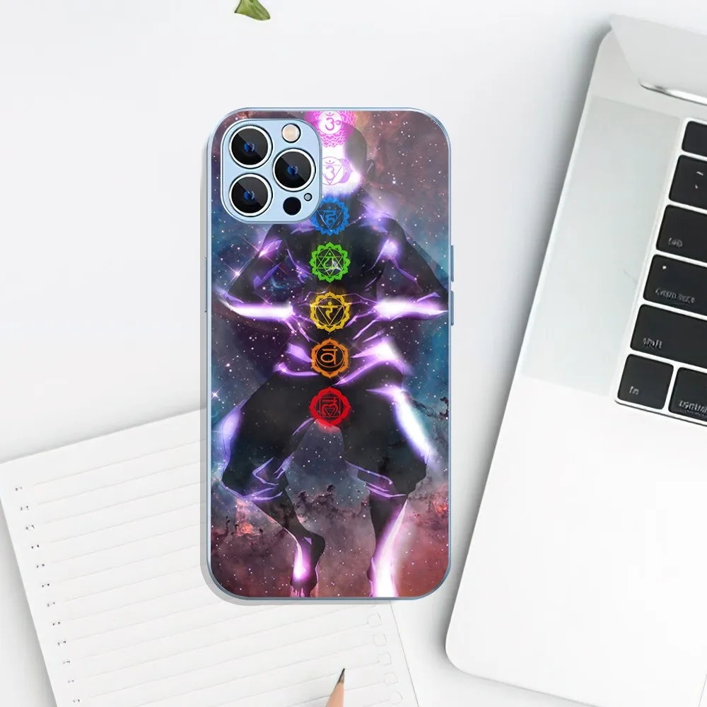 A-Avatar The Last Airbender Aang Phone Case For iphone 12 11 14 13 pro MAX X xs xr MAX Metal Plated Painted Glass Shell