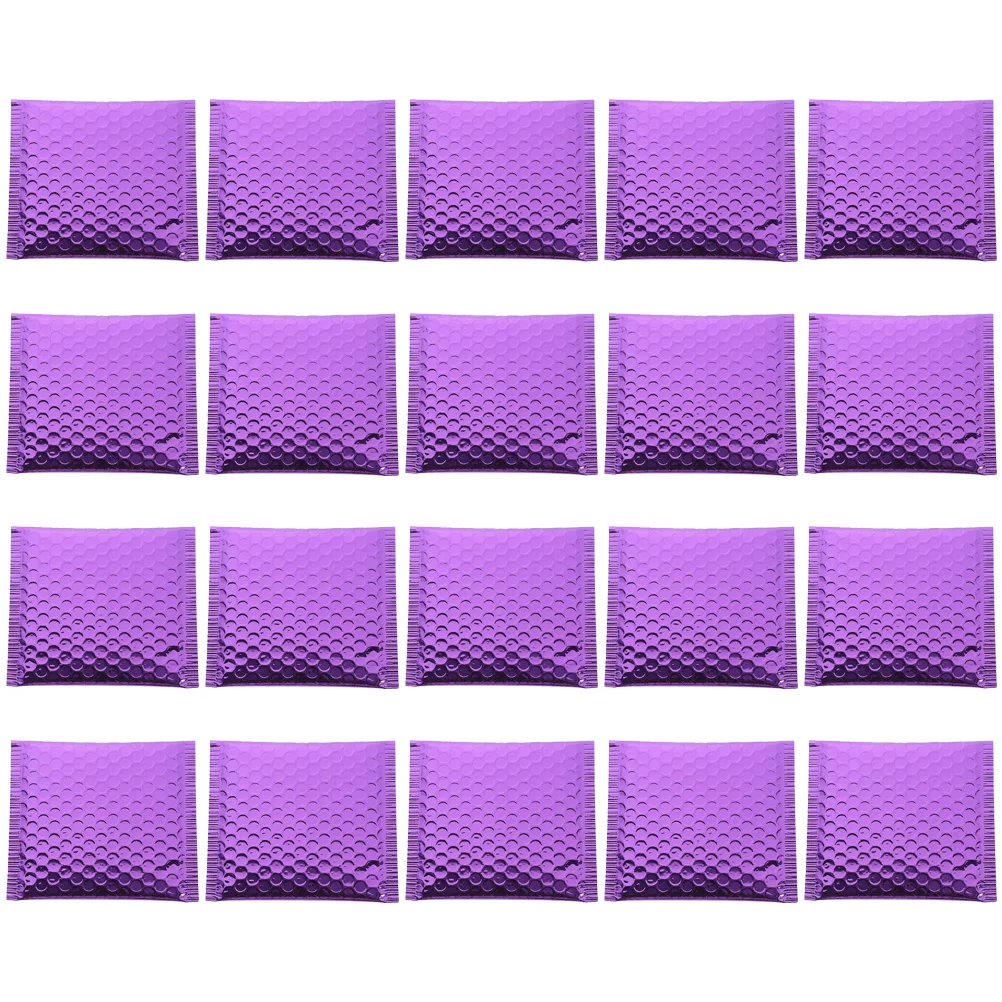

20pcs Colored Bubble Envelopes Self Adhesive Mailing Small Purple 15x13 Strong Shipping Bags T Shirts Blankets Scarves Daily