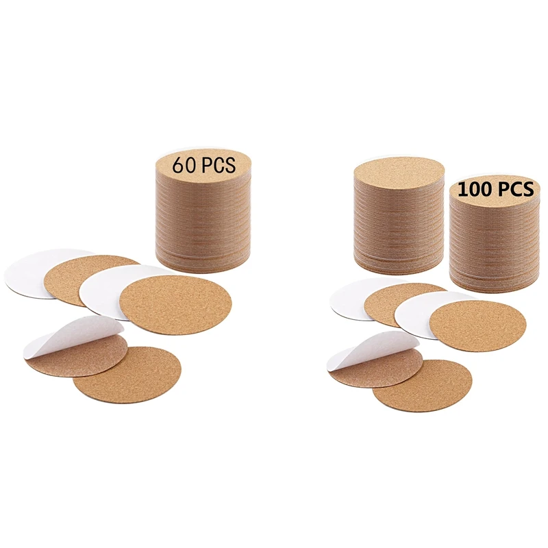 Create Custom Coasters With 60 Bulk Self-Adhesive Cork Backings For Stability And Support