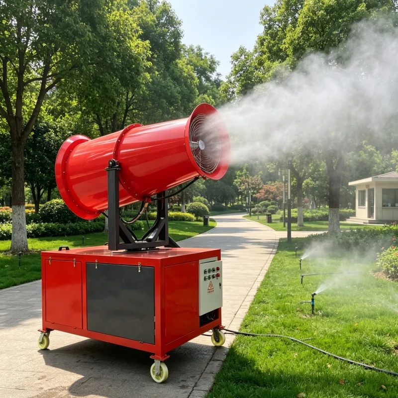 80M High Pressure Fog Cannon 500L Fully Automatic Dust Suppression Water Sprayer for Quarry Mining Agriculture 19500M Coverage