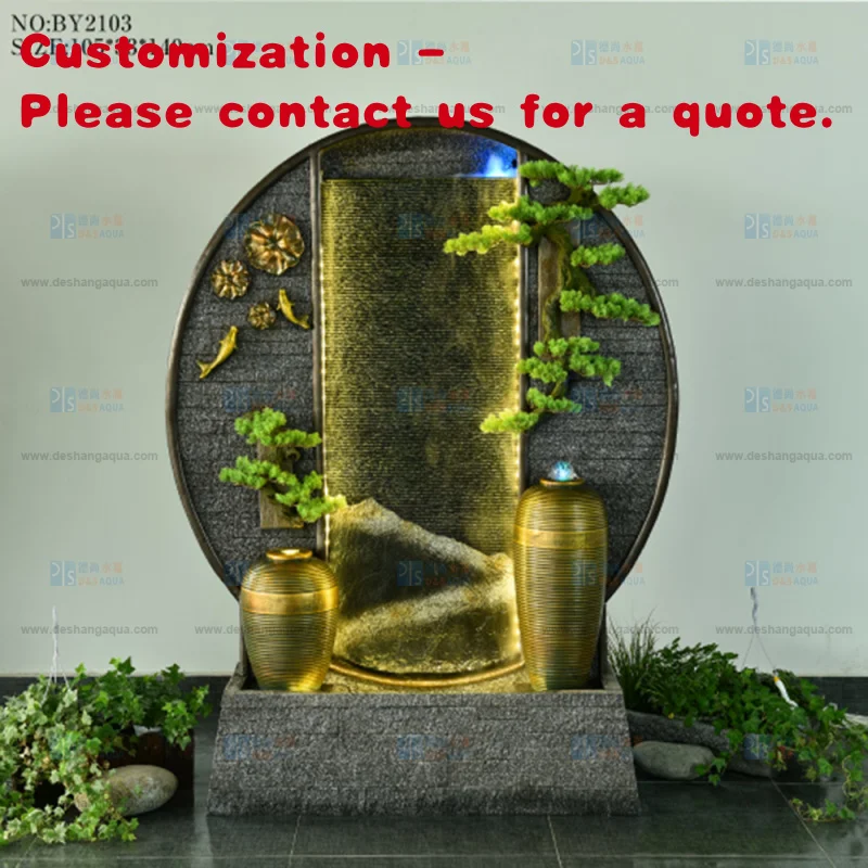 

custom.Resin Indoor/Outdoor Garden Waterfall Fountain Wall Curtain Features Ornament
