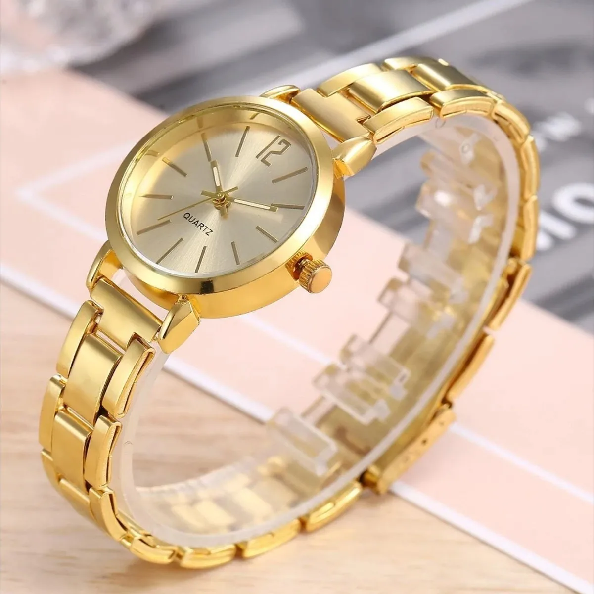 2PCS/Set Fashion Women Watches Small Dial Quartz Watch Luxury Ladies Wristwatch Bracelets Set Reloj Mujer image 6
