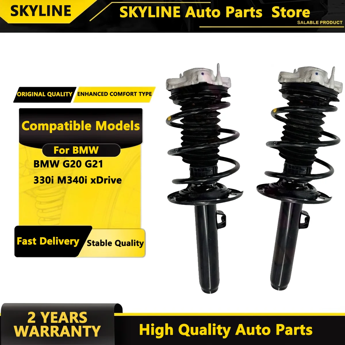 SKYLINE 2X Front Shock Strut Assys w/O EDC For BMW G20 G21 330i M340i xDrive 31316879311