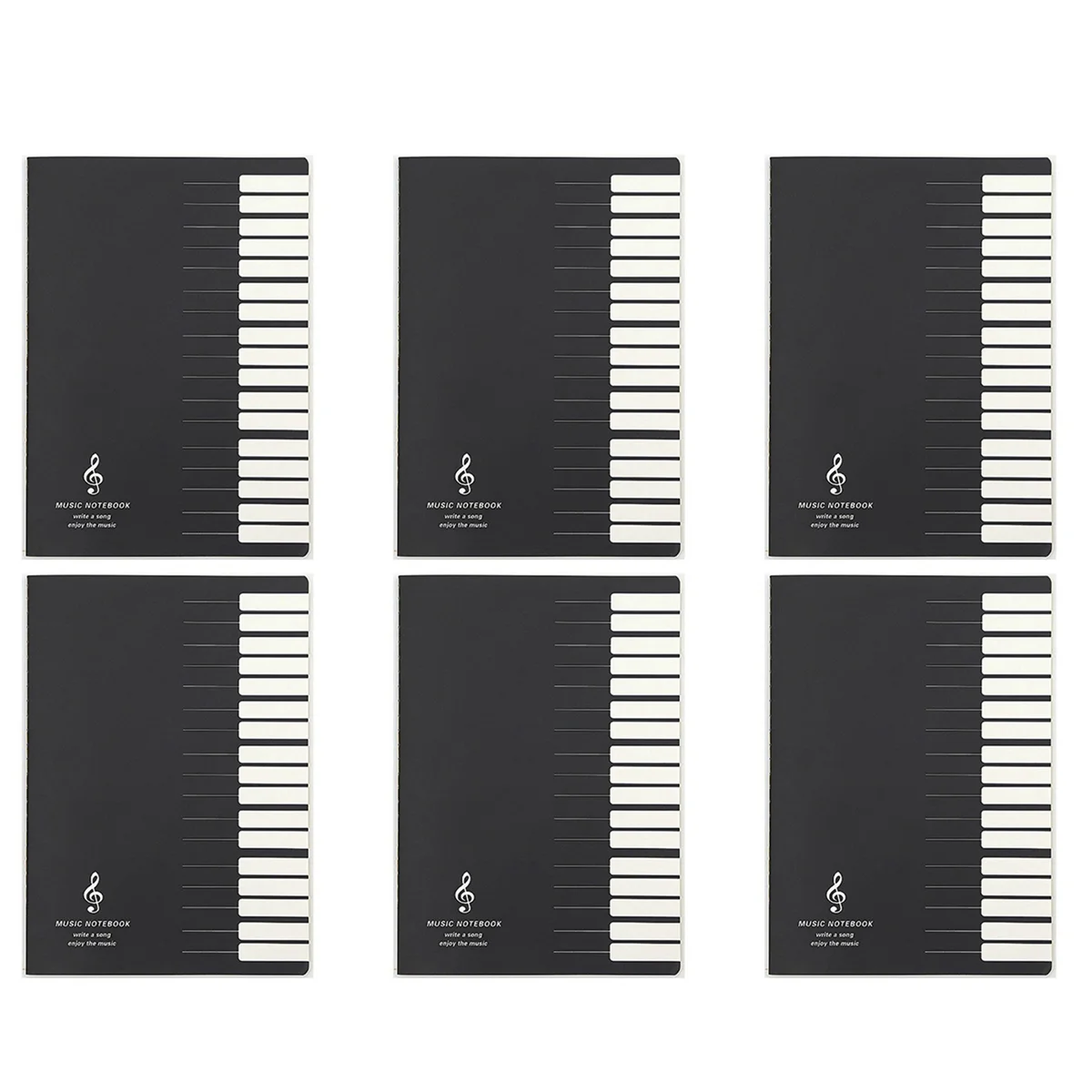 AT53 6X Five Lines Music Notes Notebook Music Tab Staff Stave Notebook