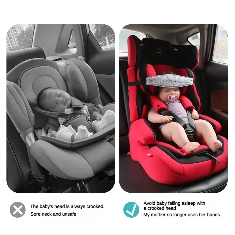 Baby Carseat HEAD Support ปรับทารกรถเข็นเด็กคอบรรเทาสายคล้องหมอนเข็มขัดยึด Headrest เด็กวัยหัดเดิน Sleep Positioner