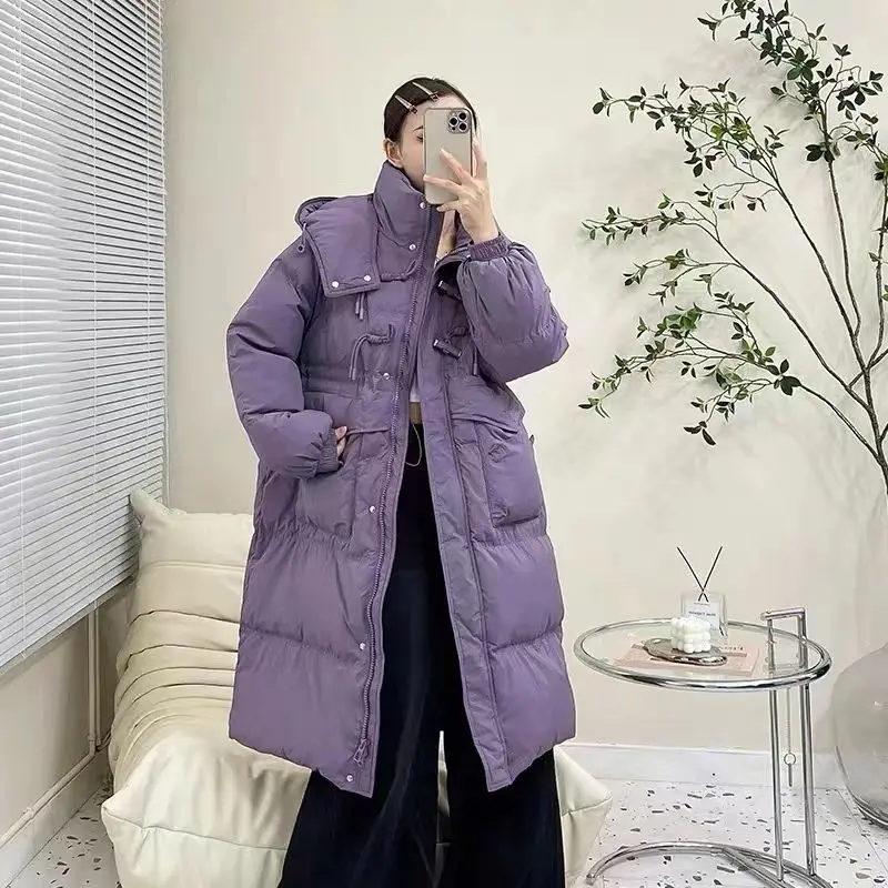 

Winter Women's Down Jacket Loose Casual Mid Length Jacket