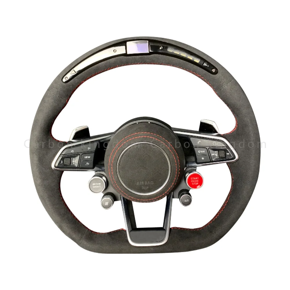 عجلة القيادة LED لأودي TT R8 TTRS TTS MK2 MK3 تخصيص عجلة القيادة من ألياف الكربون