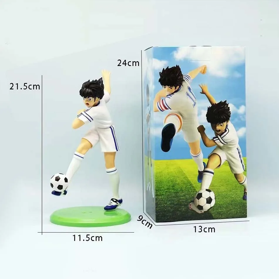 21.5 cm Kapitein Tsubasa Figuur Ozora Tsubasa Wakabayashi Genzo Model Anime Collectie Desktop Ornament Decoratie Vakantie Geschenken