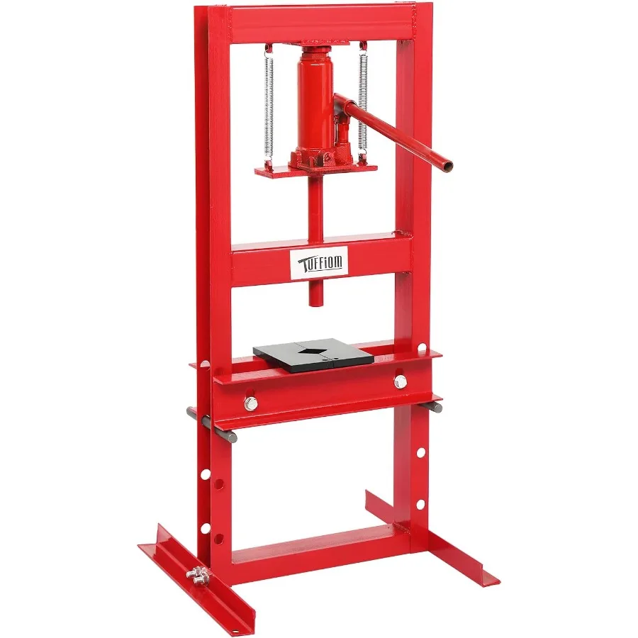 

6Ton Hydraulic Shop Press with Press Plates H-Frame Adjustable Working Table Height Garage Benchtop Press 18.9L x 15.75W x 36.8