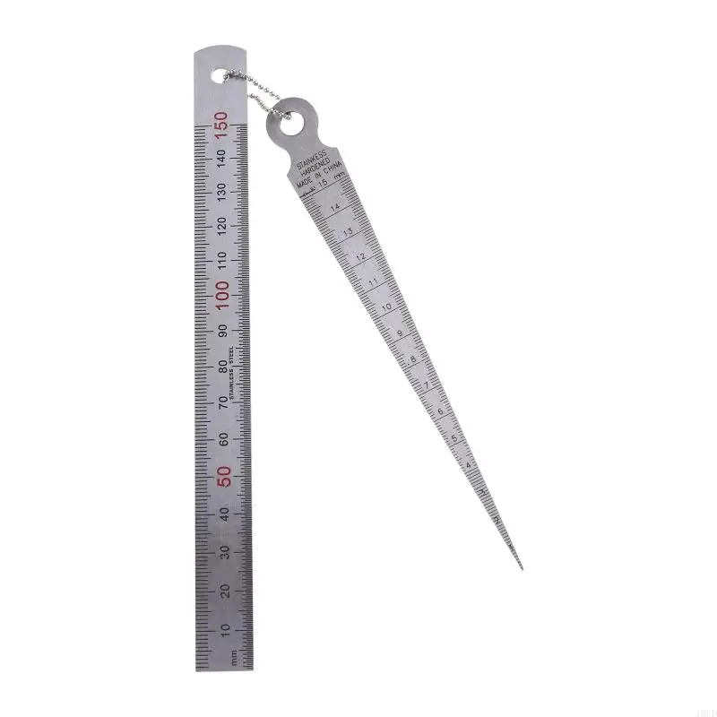 

10CD Stainless Steel Taper Welding Gauge Test Welding Taper for Gap Gauge Depth Ruler Hole Inspection Tool 2 Pieces 1-15mm 1-