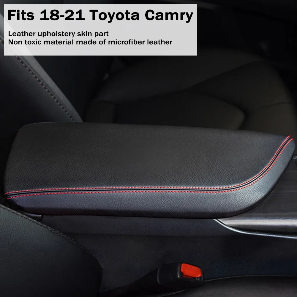 

Center Console Armrest Box Leather Cover for Toyota 8th Gen Camry 2018-2021 -Protective Sleeve, Premium Car Interior Accessories