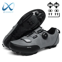 Lightweight Breathable Cycling Shoes MTB Cleat Flat Shoes Self-Locking Mountain Bicycle Sneakers Men SPD Racing Road Bike Shoes