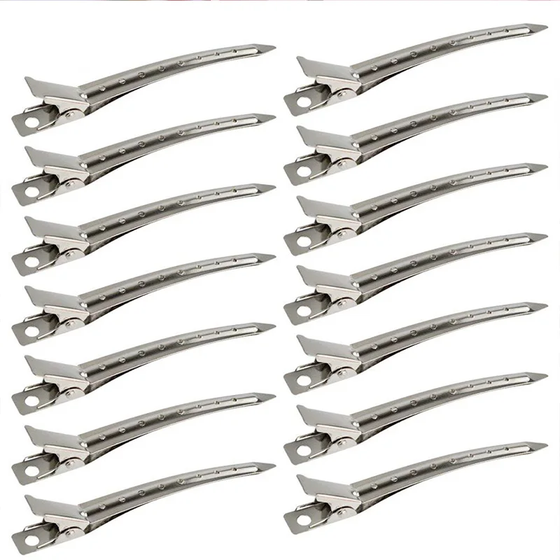 20 teile/satz 3,5 Zoll Silber Entenschnabel Haar Clips Für Frauen Mädchen Haar Styling Rostfrei Metall Haarnadeln Barrettes Haar Zubehör