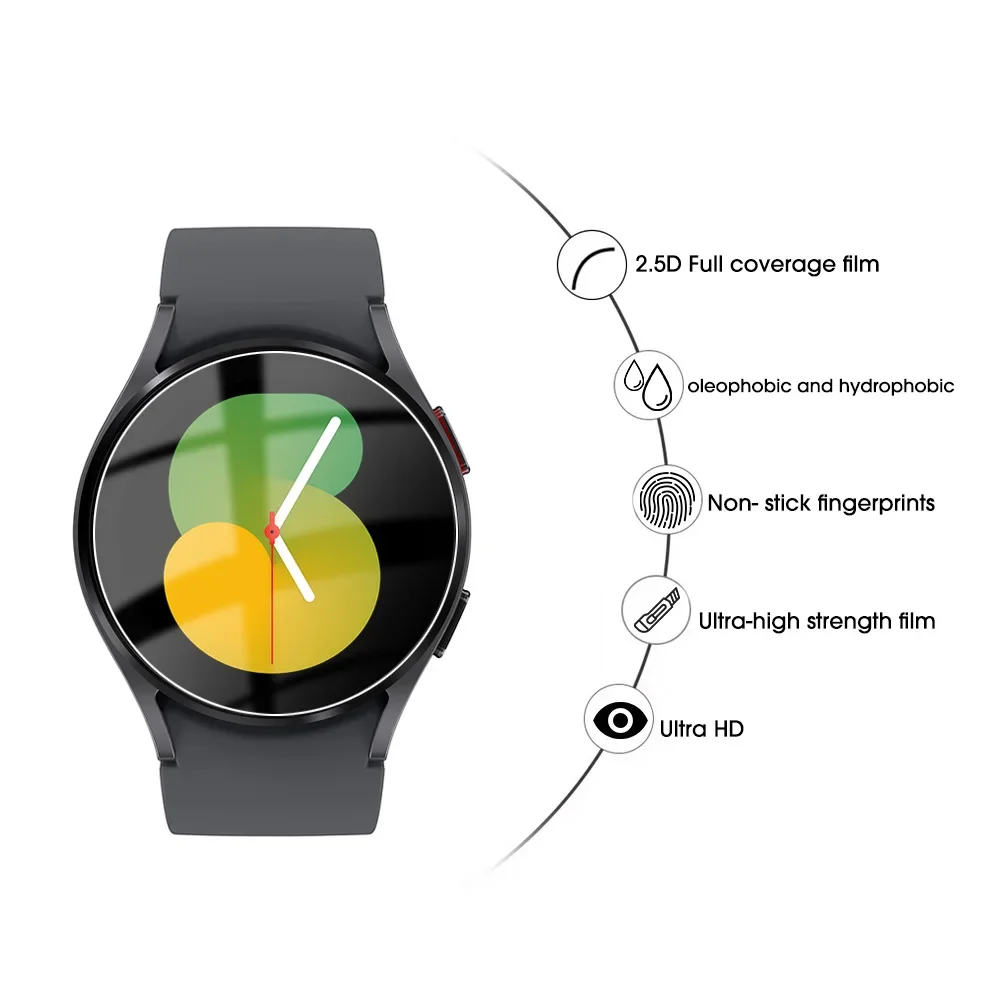 Displayschutzfolie für Samsung Galaxy Watch 3 4 5 Pro 40/44 mm 41/45 mm Active2 gehärtetes Glas für Samsung Watch 4 Classic 42 mm 46 mm