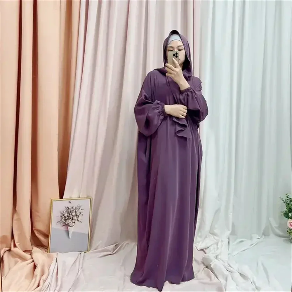 

Ramadan One Piece Prayer Abaya Dubai Nida Arabic Muslim Hijab Dress Women Robe Kaftan Robe Long Khimar Islam Clothes Djellaba