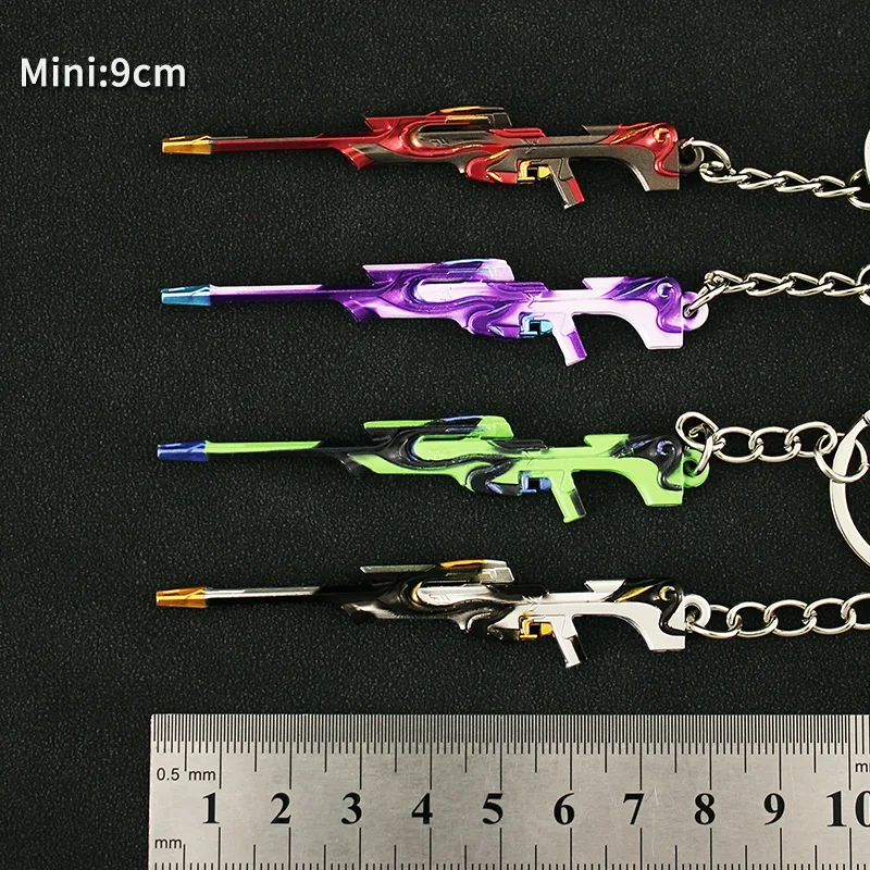 Valorant Accessories Figure Anime 9cm Game Keychain Room Decor Metal Toy Gun Model Action Sword Karambit Arant Kid Gift for Boys