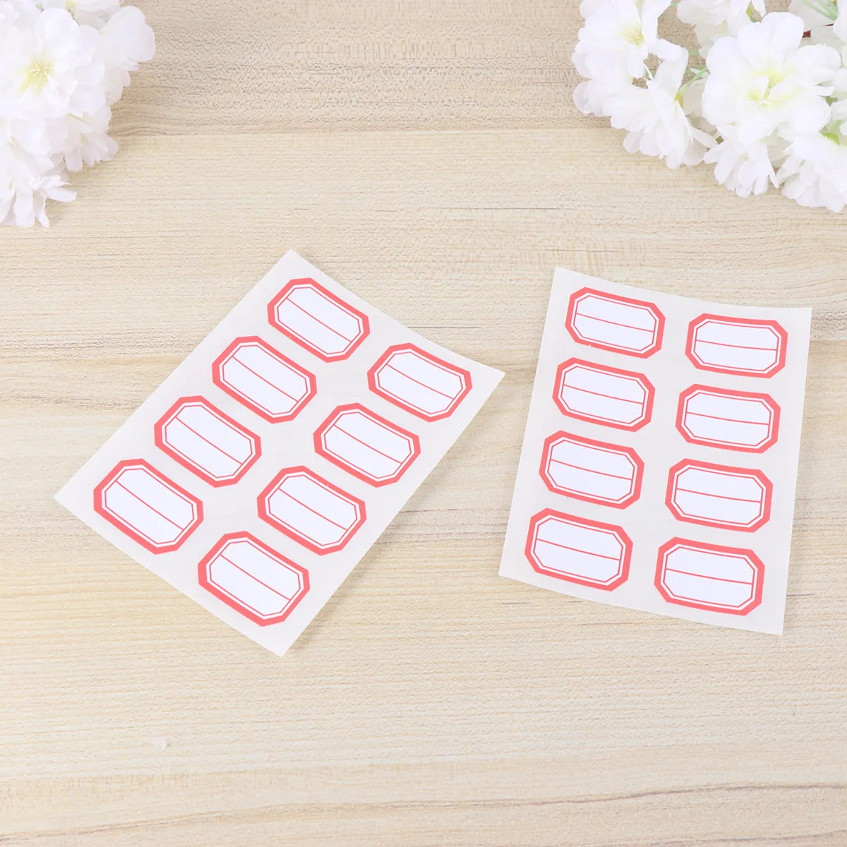 

12 Sheets Self-Adhesive Small Round Rectangular Blank Stickers for Bottles Containers Boxes Folders Name Tags Price Labels