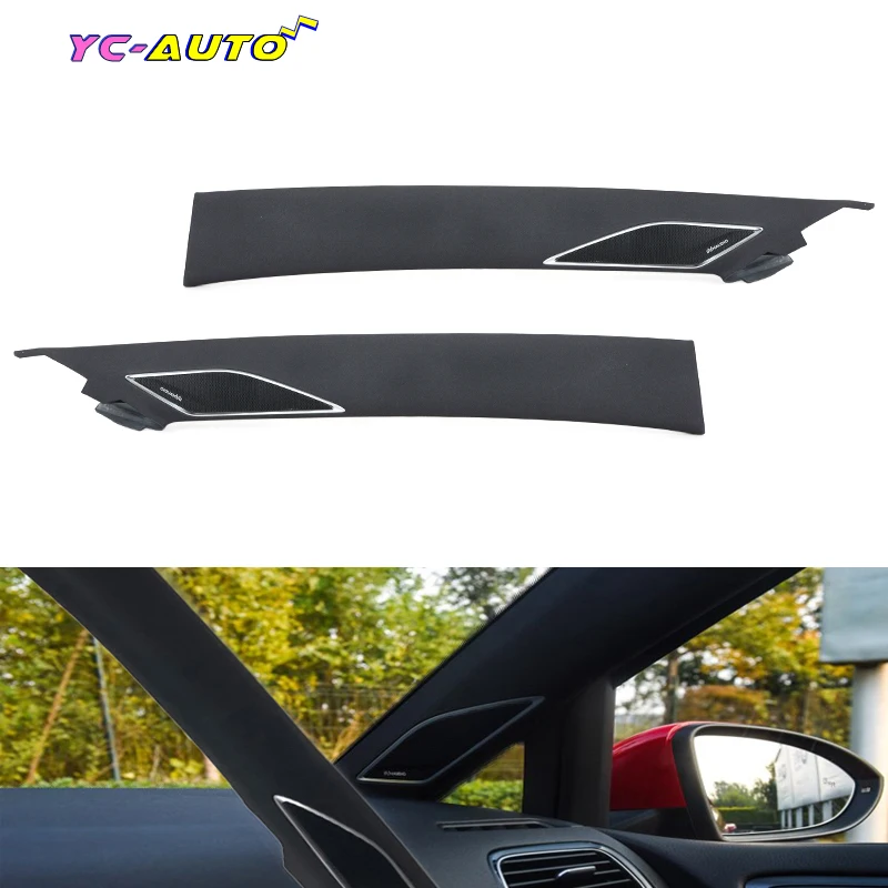 

Черная внутренняя панель А-стойки, твитер, отделка, черная аудиоавтомобильная стойка A-Pillar для VW Volkswagen Golf 7 MK7 GTI