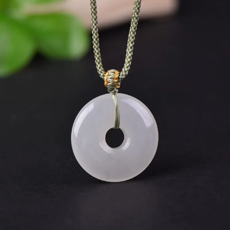 Natural New Product Tianshan Cui Ping An Buckle Pendant
