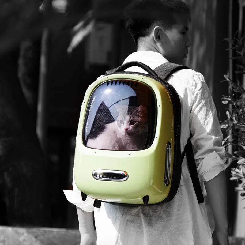 

New Outdoor Cat Backpack Portable Cabin Backpack Transparent Breathable Cat and Dog Bag Aviation Case for Pets' Travel