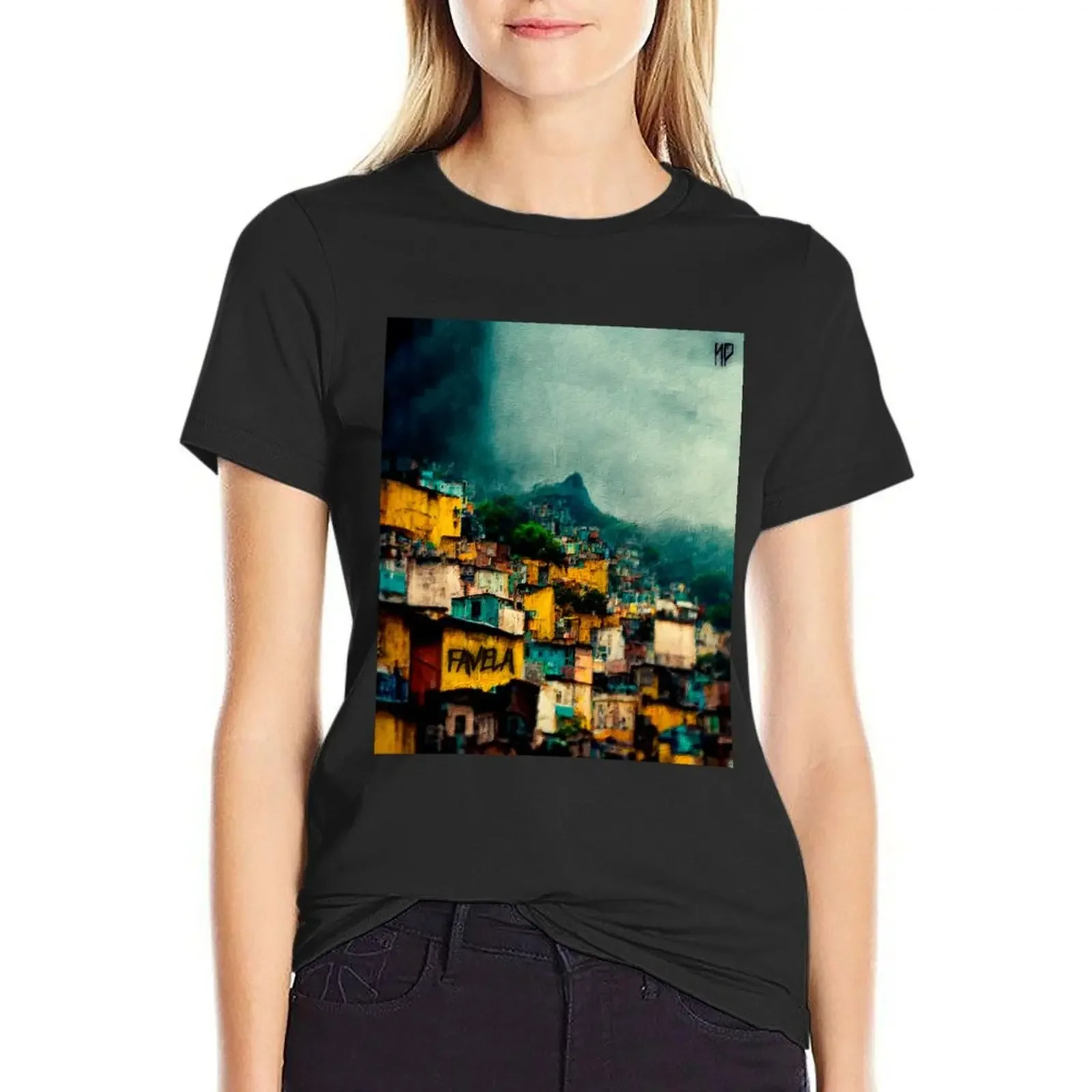 

Favela vision T-Shirt tees korean fashion customs tshirts for Women