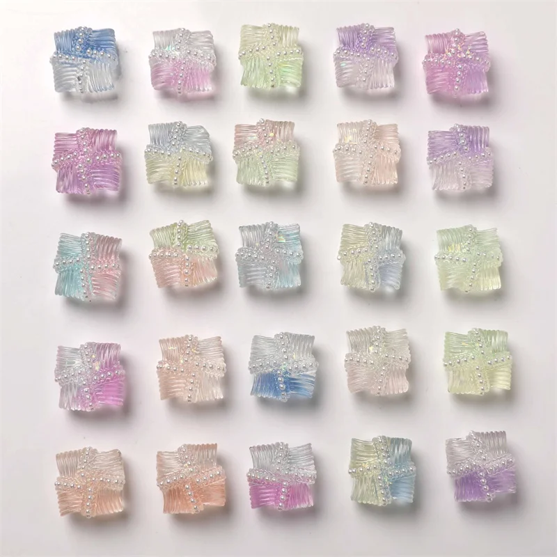 Min order 20pcs/lot 18mm beads core Creative irregular squares shape straight hole bead diy jewelry garment accessory