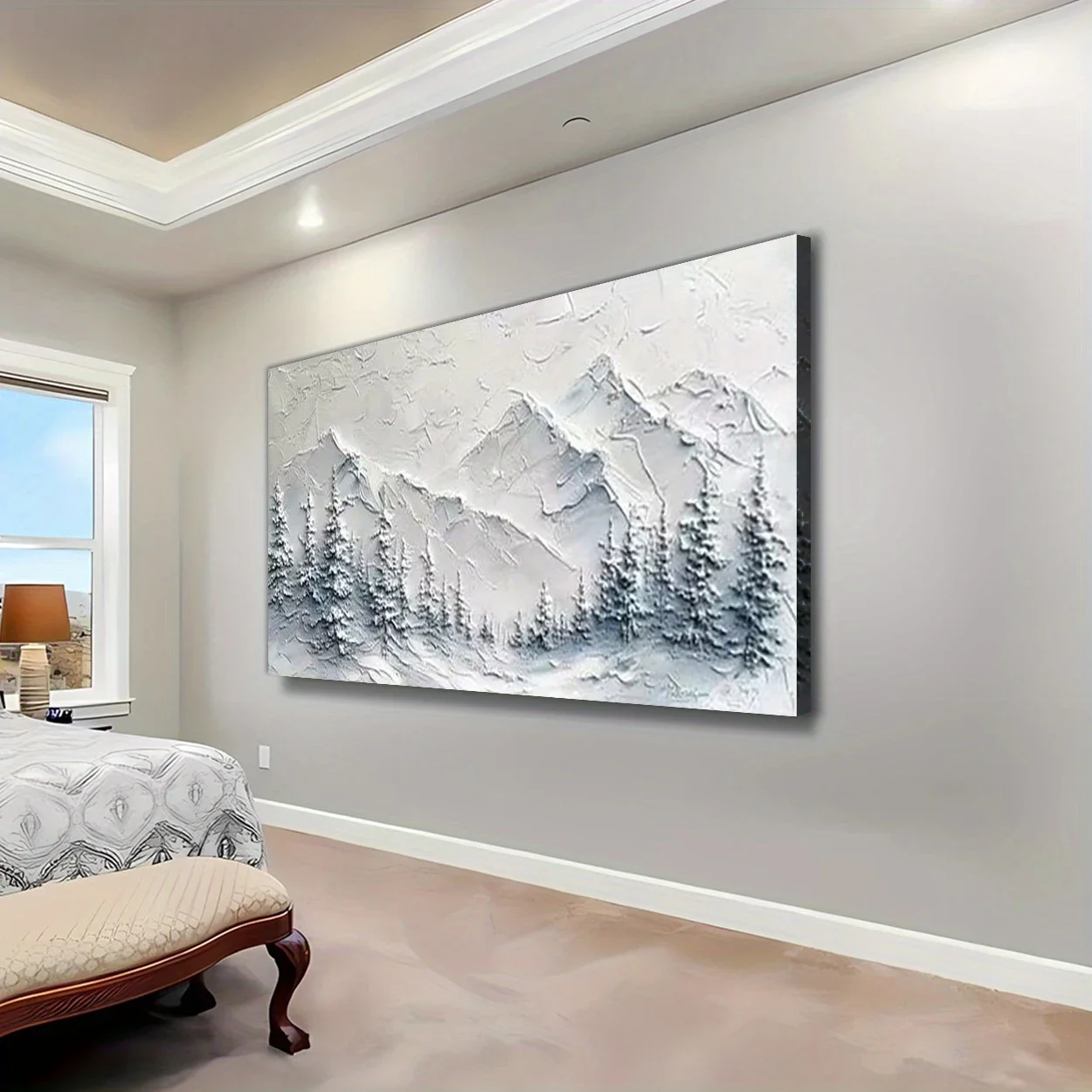 

Large Scale Abstract Handmade Texture Painting, Landscape Abstract Oil Painting, Modern Mural Painting, Living Room Decoration