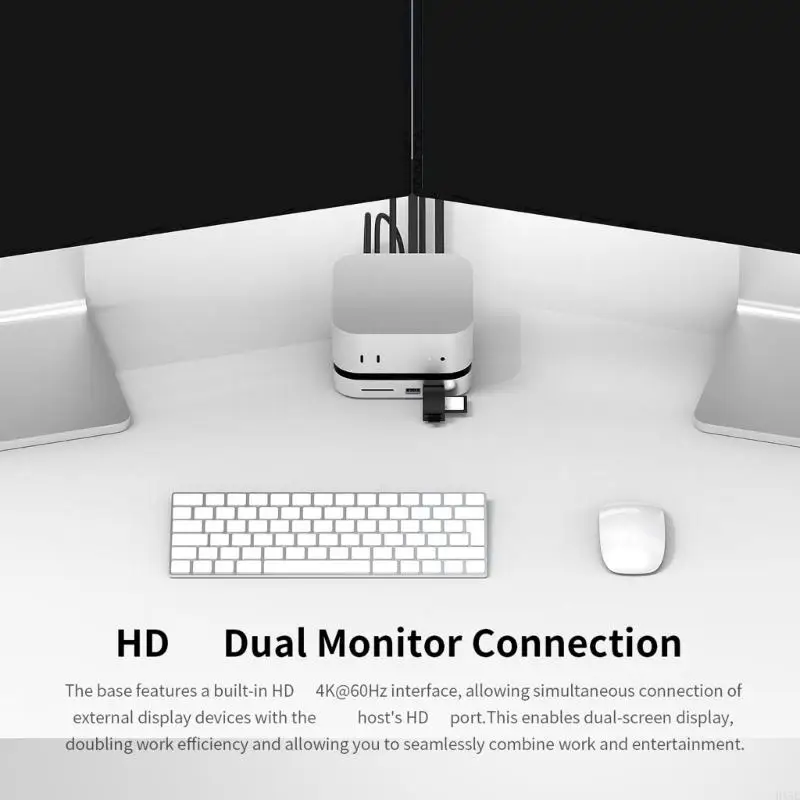 High Performances Docking Station for Mini with 4K HDTV Output 4 USB 3.2 Port and NVME SSD Expansion HX5E