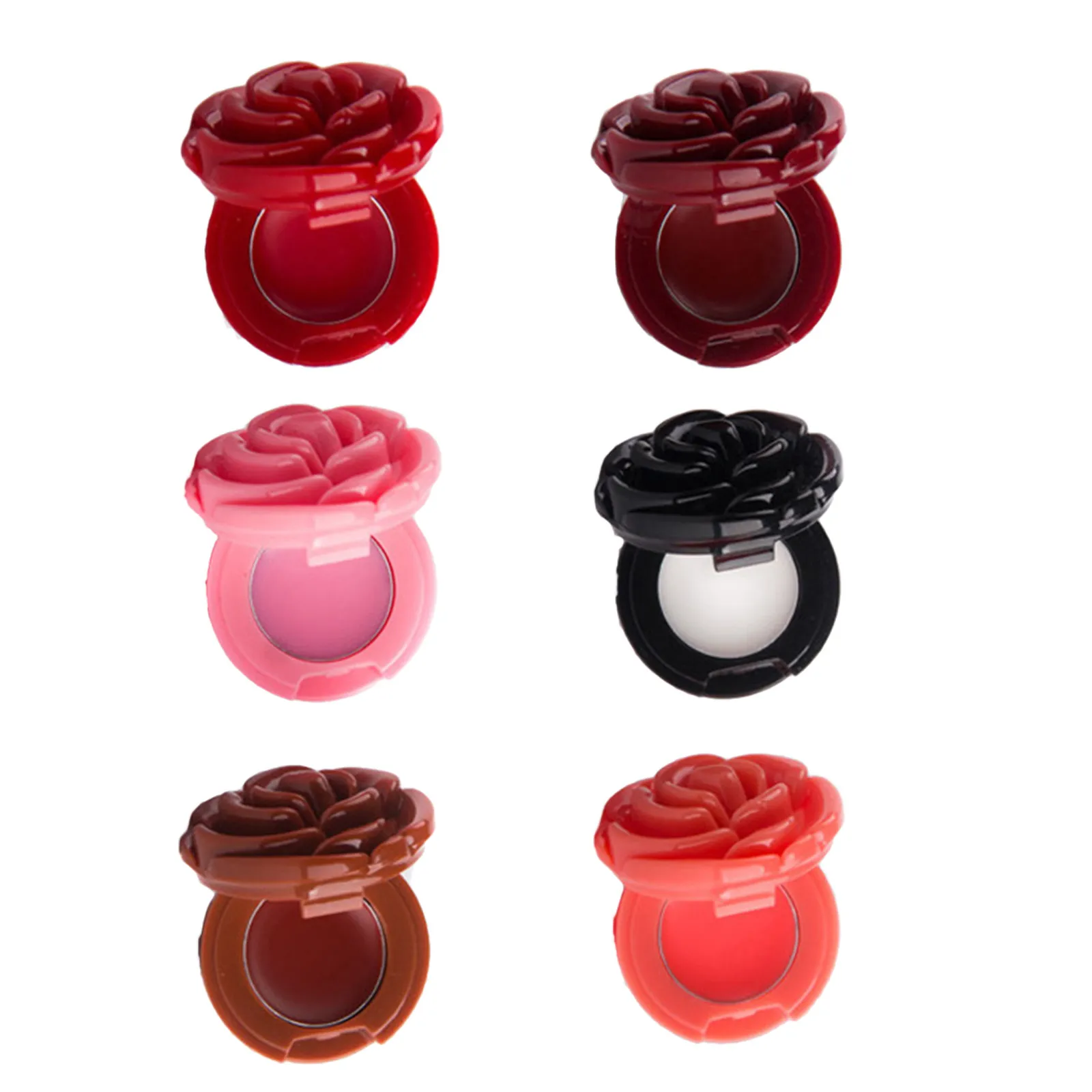 6 stuks herbruikbare tubes mini-bloemstijl crèmepotten voor lippenbalsem gezichtsmasker serum reisvriendelijke persoonlijke verzorgingsset