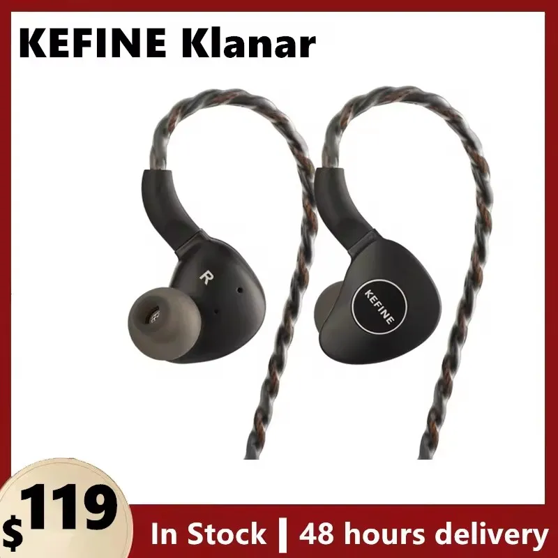 Kefine Klanar In Ear Earphone 14.5mm Planar Driver IEM HiFi Wired Earphone Earbuds Ergonomic Design with Detachable Cable KZ 7hz