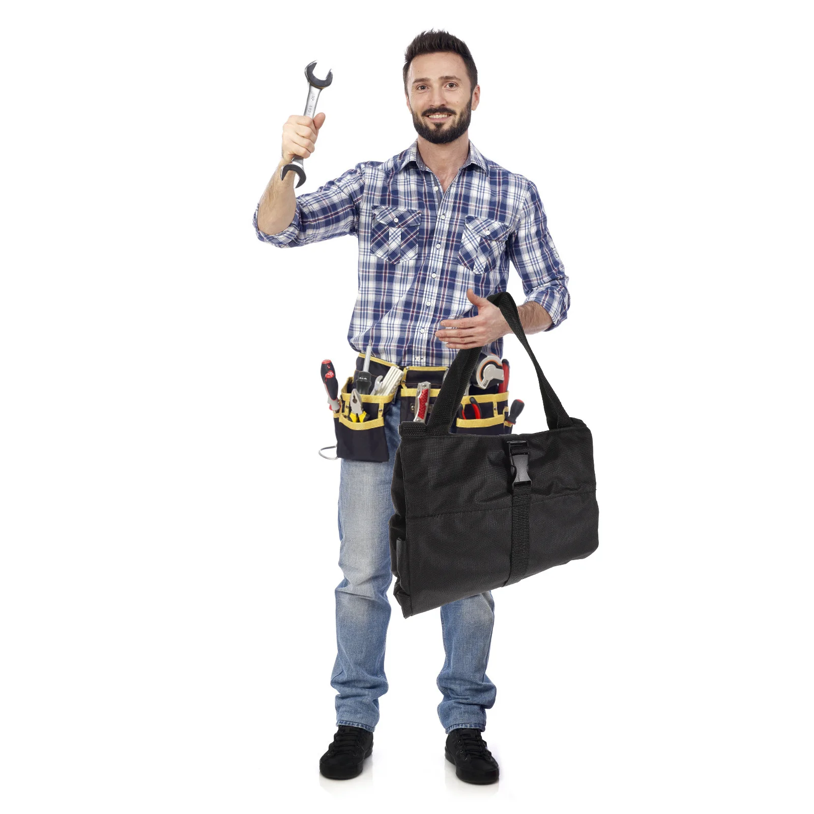 

Tool Bag Oxford Cloth Multi-Purpose Storage Foldable Pouch For Tools Hardware Gadgets Makeup Art Supplies Wrenches