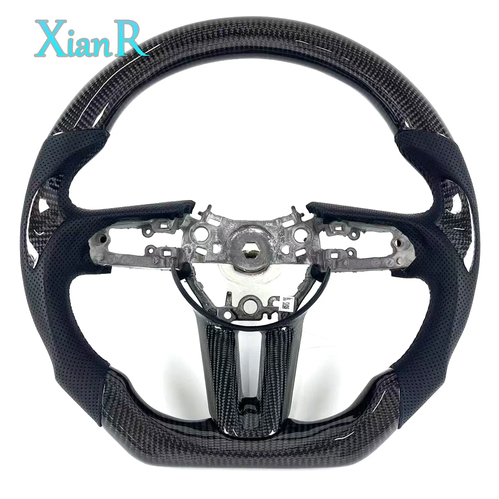 Custom Carbon Fiber Racing Steering Wheel for Mazda 3 6 CX5 2010-2024 Support Leather Alcantara Stitching Color