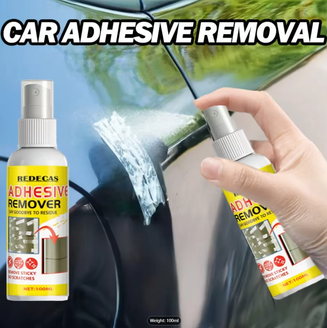 Dissolving Spray, Powerful Adhesive Remover, No Import Duty. Removes Labels, Stickers, Decals, Wallpaper & Glue Residues.