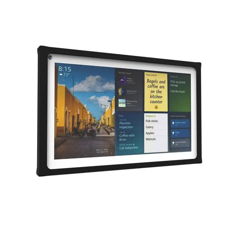 A29F-For Echo Show 15 Case Protective Frame Cover Silicone Case For Echo Show 15 Smart Speaker Dustproof Protective Case view 2