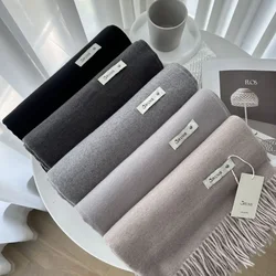 VISROVER 32 colorway Solid Winter Scarf For Women Fashion Female Shawl Cashmere Handfeeling Winter Wrap Warm Autumn Hijab Gift
