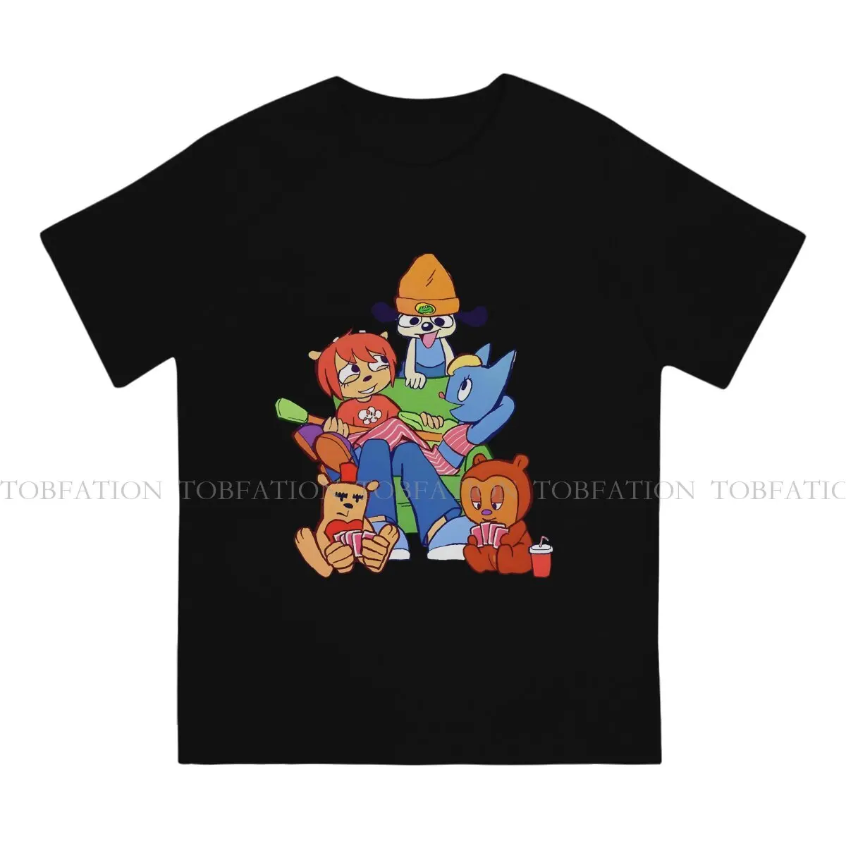 Parappa 7 Fashion TShirts Parappa The Rapper Male Graphic Fabric Streetwear T Shirt O Neck