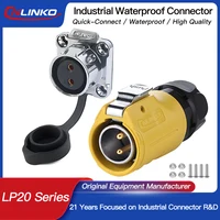 Conector de Alimentación Industrial CNLINKO, Impermeable IP68, 2 Pines, Automotriz, 20A, CA/CC, Conector de Cable Eléctrico para Exteriores, Iluminación LED