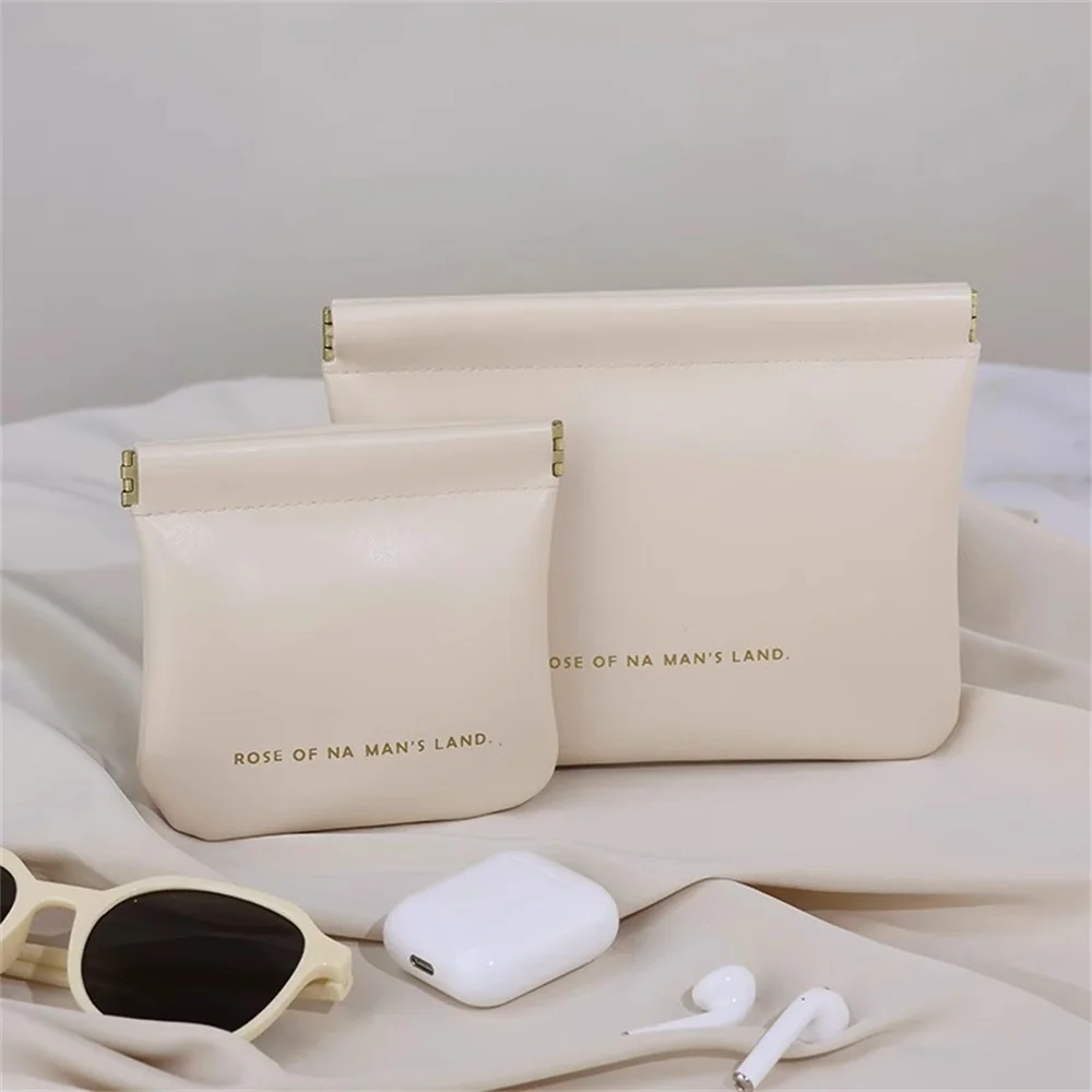 

New Fashion Simple Square Portable Makeup Bag Wallet Set Exquisite Earphone Storage Bag Cute Girl Sanitary Cotton Bag Women Gift