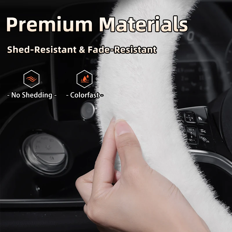 مناسبة لغطاء عجلة القيادة الطويل القطيفة Nio، غطاء حماية دافئ غير قابل للانزلاق للخريف والشتاء، مناسب للموديلات مثل Es8، Et5، Es6، Ec6، Et9، Et7، Ec7، Ep9، Et5T، إلخ