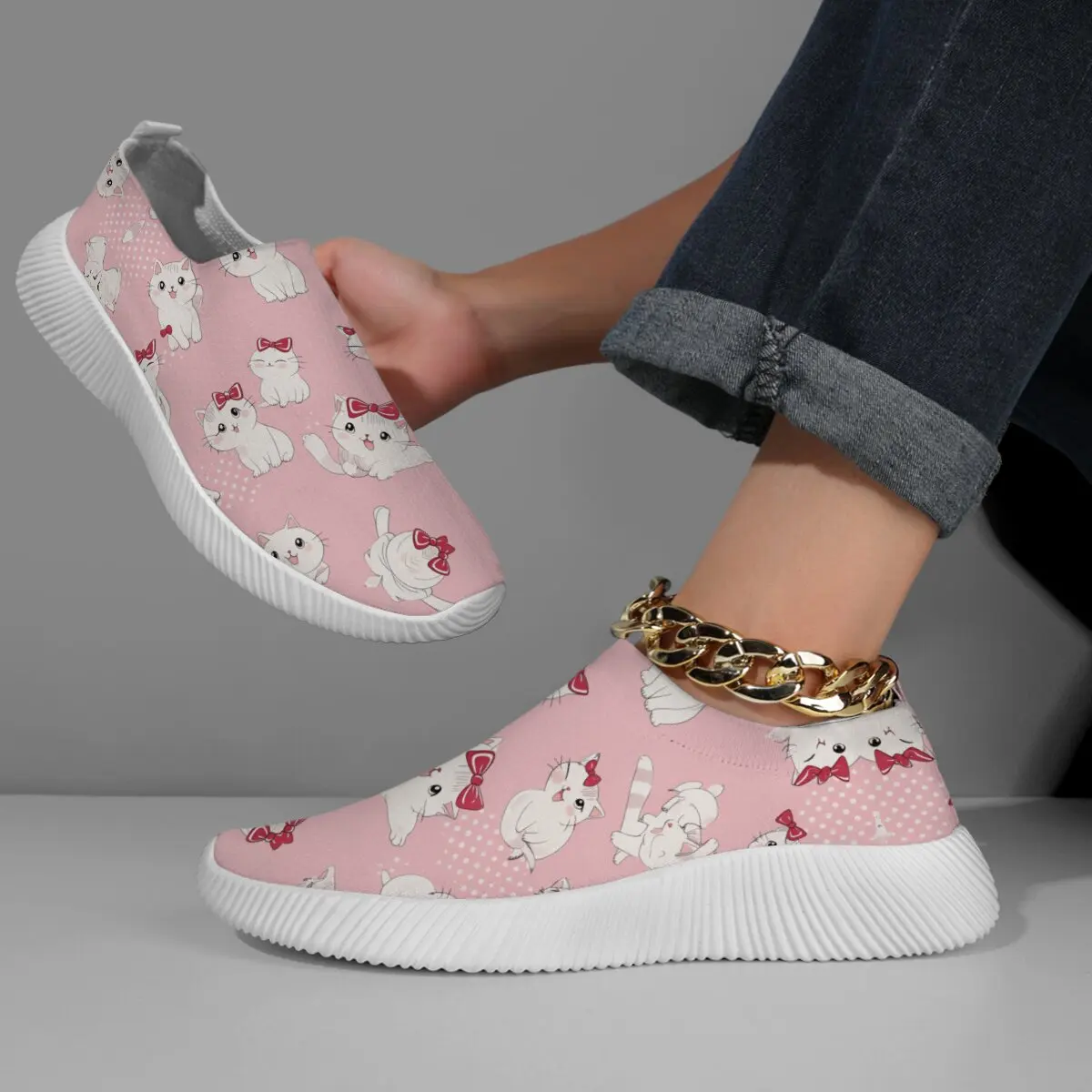 

Новая женская легкая обувь, дышащие кроссовки на мягкой подошве, повседневная обувь для среднего и пожилого возраста, удобная нескользящая обувь для пар, Zapatos Mujer