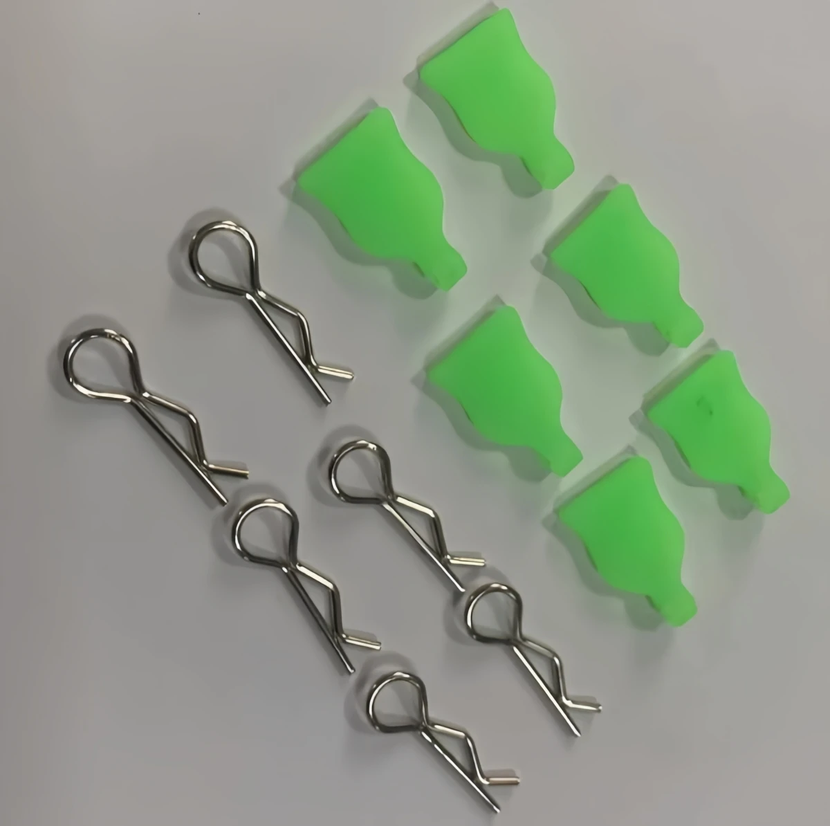 Team C TC160 1/10 RC Car Body Clips R-Type with Rubber Retainers 6pcs