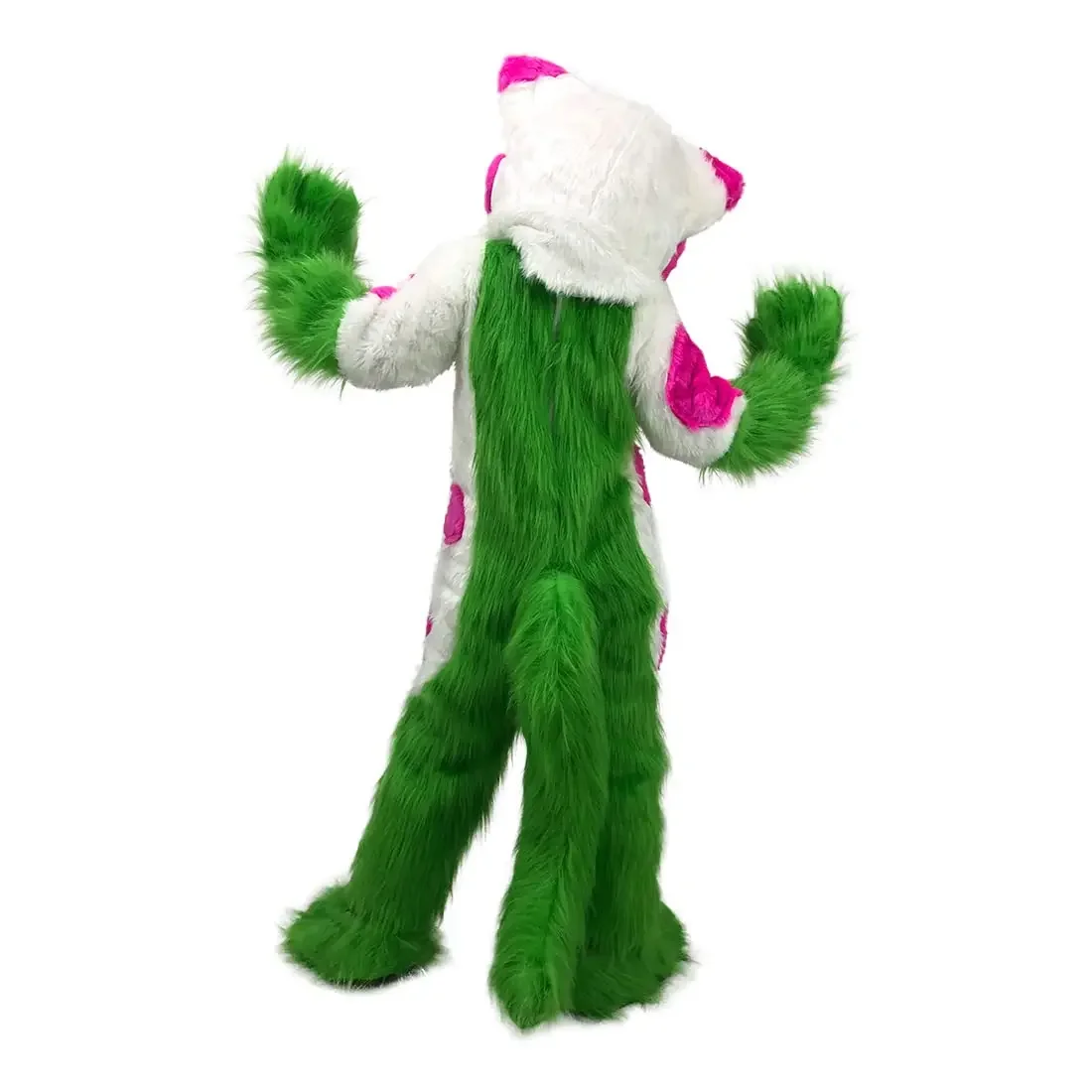 Kostium maskotka zielony pies husky przebranie na karnawał rozmiar dla dorosłych unisex postać z kreskówki kostium maskotka Halloween