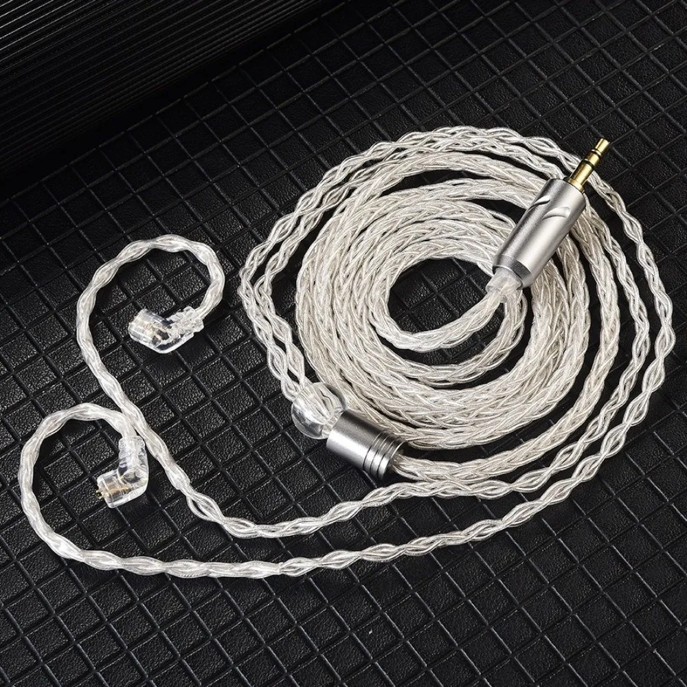 8-Strand QKZ T1 Headphone Upgrade Cord 0.75MM 2Pin KZ Earphone Cable KZ Wired Headphones 200 Core Wired Headphone Cable