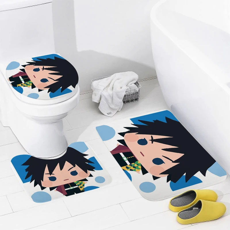 home bathroom floor mats Anime animal style Bath Foot mat modern bathroom accessories rug Toilet mat Bathtub anti-slip carpet