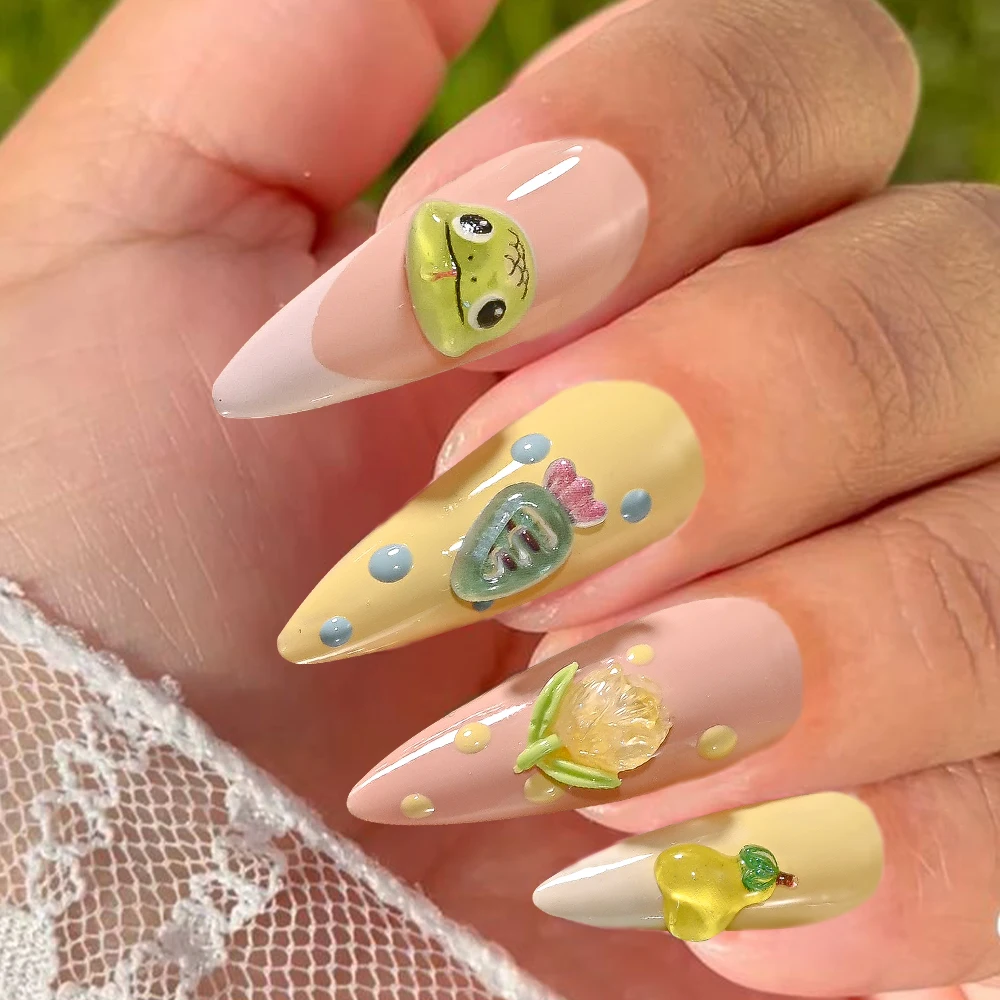 150-200 قطعة مختلطة ثلاثية الأبعاد الفراولة/الجزر/التوليب/الكمثرى/ثعبان مسمار السحر 8/10/12 مللي متر الراتنج الفاكهة والحيوان مسمار الفن لتقوم بها بنفسك مانيكير أجزاء و * &