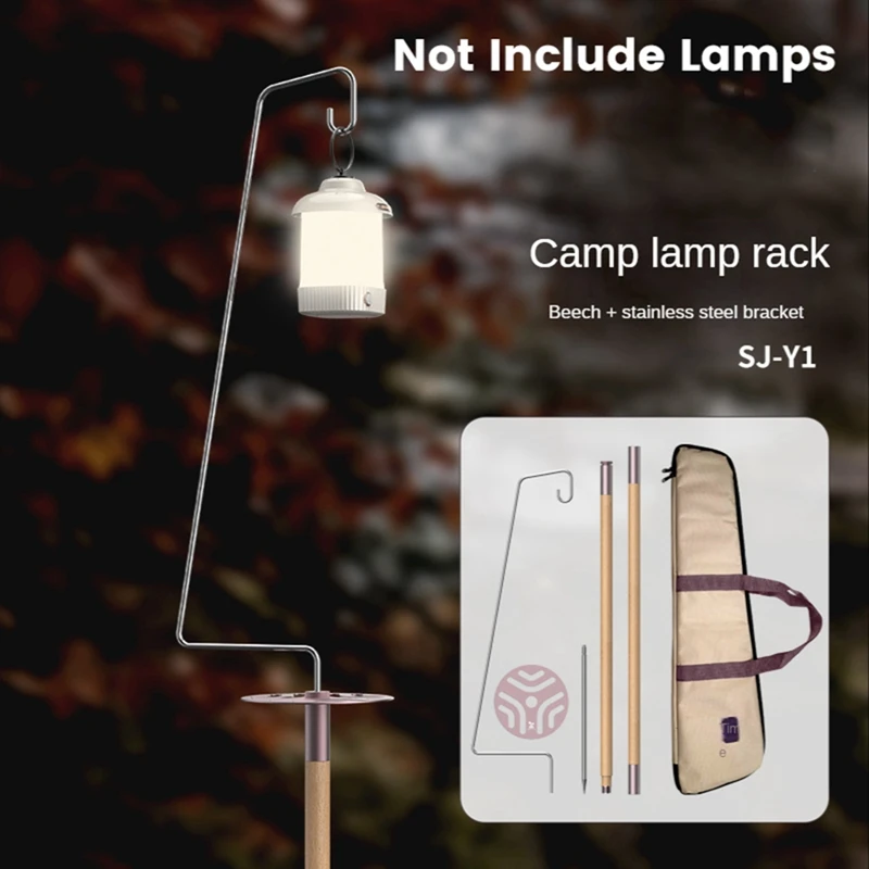 

1 PCS Portable Adjustable Fishing Hanging Light Fixing Stand Holder Aluminum Alloy Foldable Lamp Pole