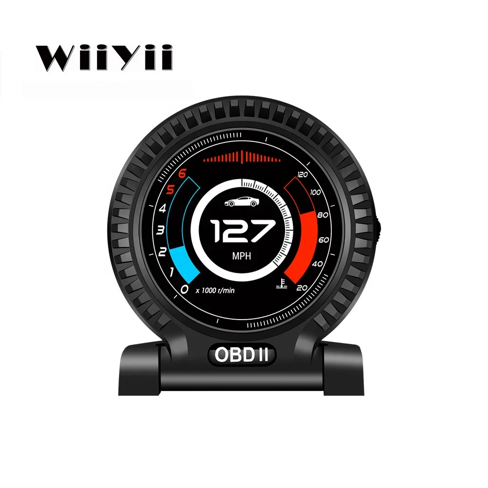 2023 New car Gauge Head Up Display HUD F10 OBD Smart Digital Meter Trip Computer with Type-C interface