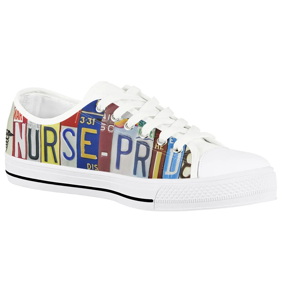 Kentekenplaat Nurse Pride Low-Top Sneakers Canvas Platte Schoenen Vrouwen Casual Vulkaniseren Schoenen Zomer Herfst Sneakers