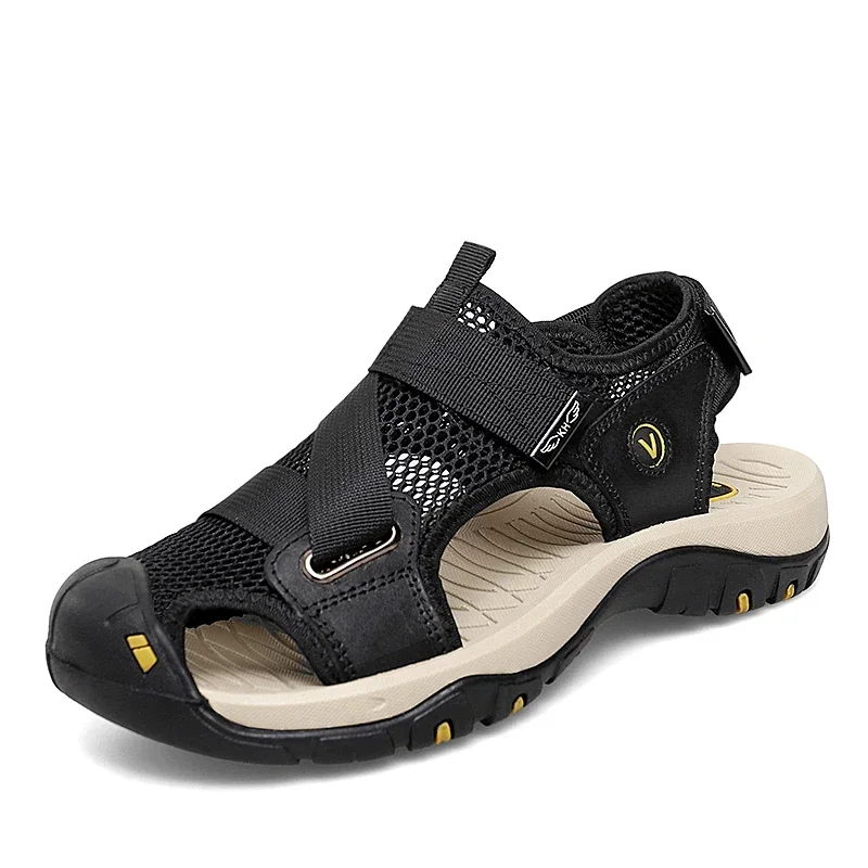 Men's Summer Beach Sandals, Soft Sole Breathable Quick-Dry Water Shoes, Roman Casual Outdoor_voghion.com
